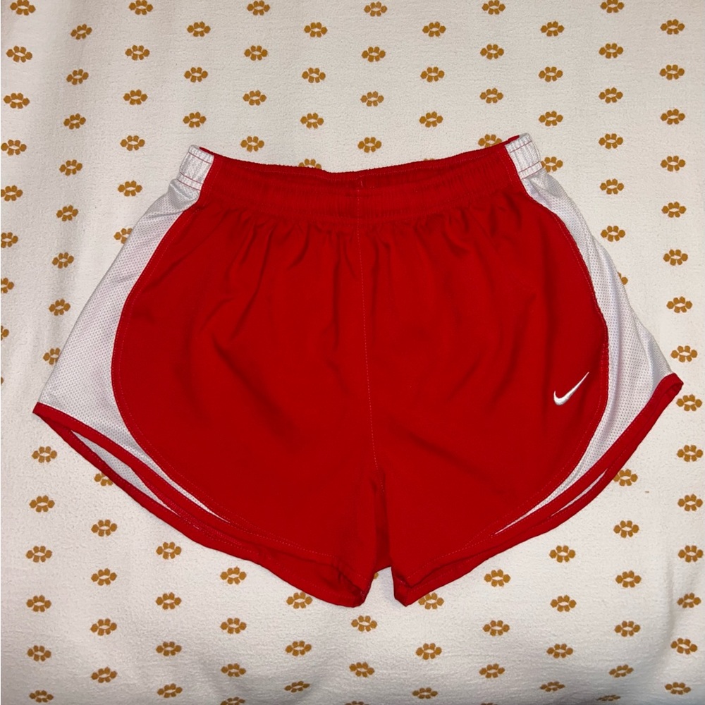 Medium bright red Nike Dry- Fit Tempo Shorts